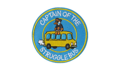 Struggle Bus Iron-On Patch - Funny Embroidered Badge for Bad Days