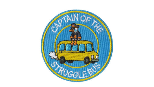 Struggle Bus Iron-On Patch - Funny Embroidered Badge for Bad Days