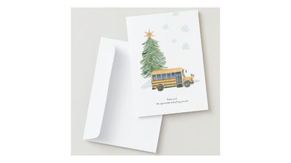 Bus Driver Holiday Card