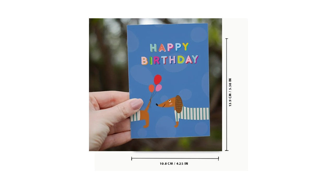 Dachshund Birthday Card - Novelty•ish