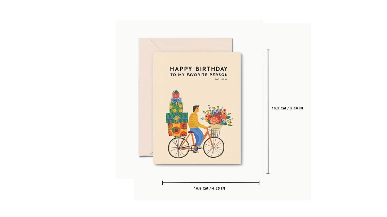 To My Favorite Person Birthday Card - Novelty•ish