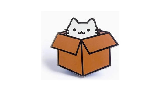 Cat in the Box Enamel Pin - Novelty•ish