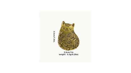 Vintage-Inspired Gold Metal Animal-Shaped Pins