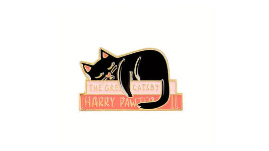 Cat Books Enamel Pin - Novelty•ish