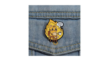 This is Fine Cat Enamel Pin - Novelty•ish
