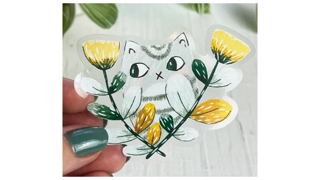 Grey Cat Sticker - Novelty•ish