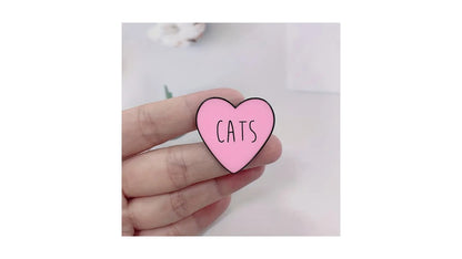 Heart Cats Enamel Pin - Novelty•ish