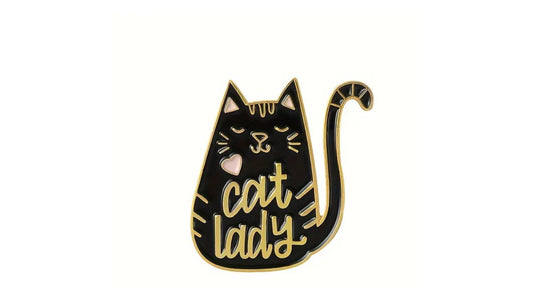 Cat Lady Enamel Pin - Novelty•ish