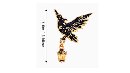 Celestial Raven Enamel Pin