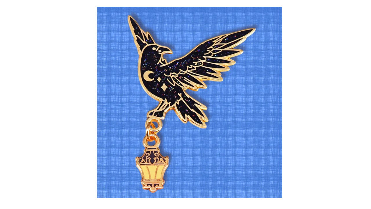 Celestial Raven Enamel Pin