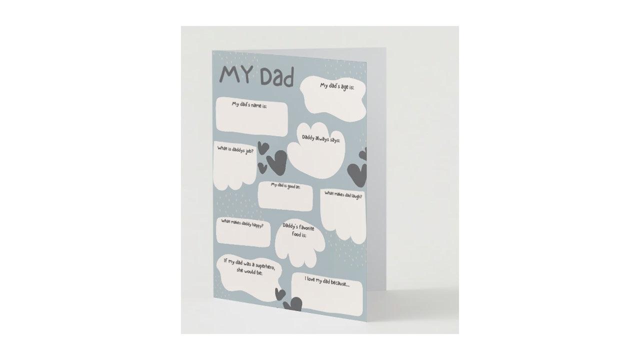 To Dad from Child Greeting Card - Novelty•ish