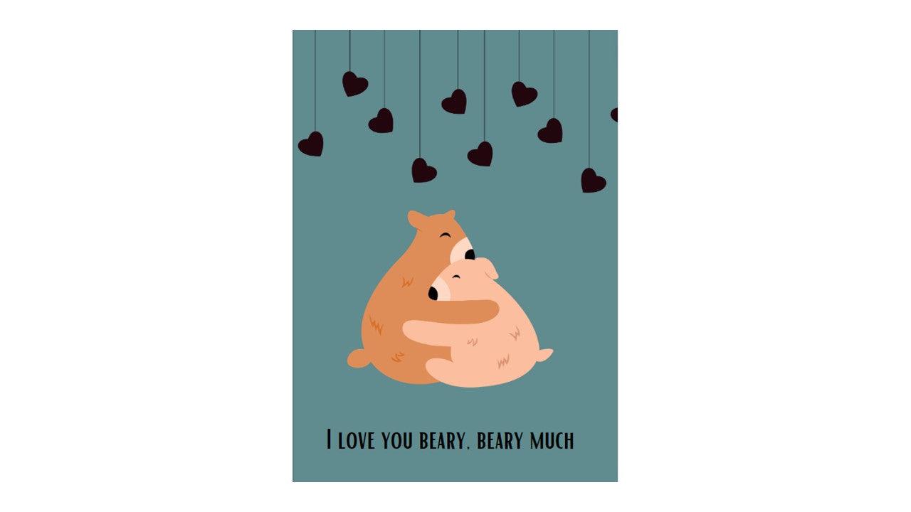 Love You Beary Much Card - Novelty•ish