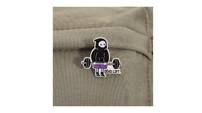 Deadlift Skeleton Enamel Pin - Gym Fitness Weightlifting Lapel Pin
