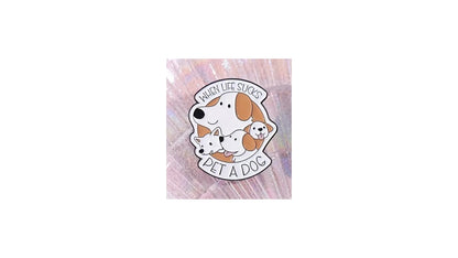 Pet a Dog Enamel Pin - Novelty•ish