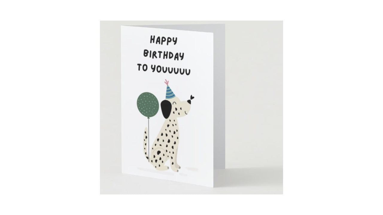 Dalmatian Birthday Card - Novelty•ish