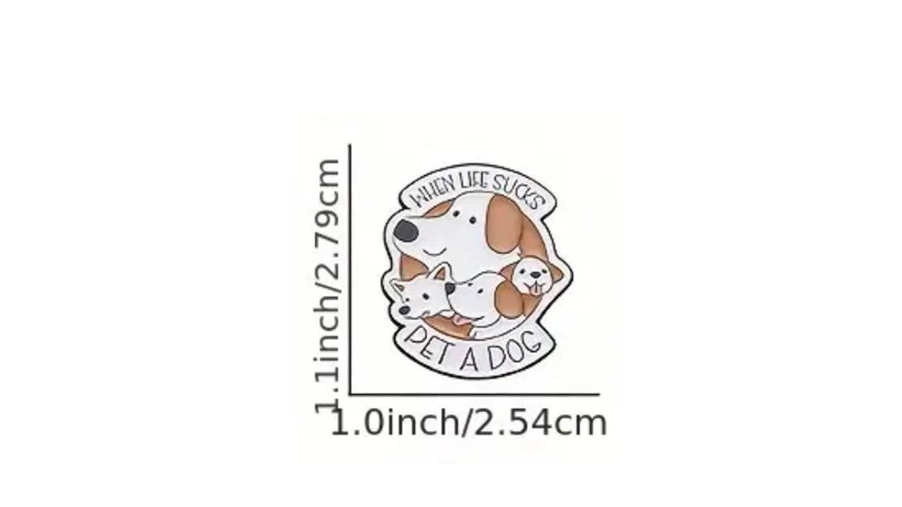 Pet a Dog Enamel Pin - Novelty•ish