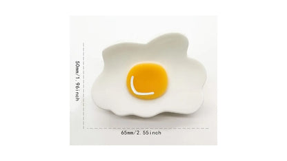 Fried Egg Claw Clip - Funny Novelty Hair Accessory