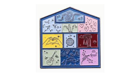 Inspired By Swift, T Eras House-Shaped Enamel Pin