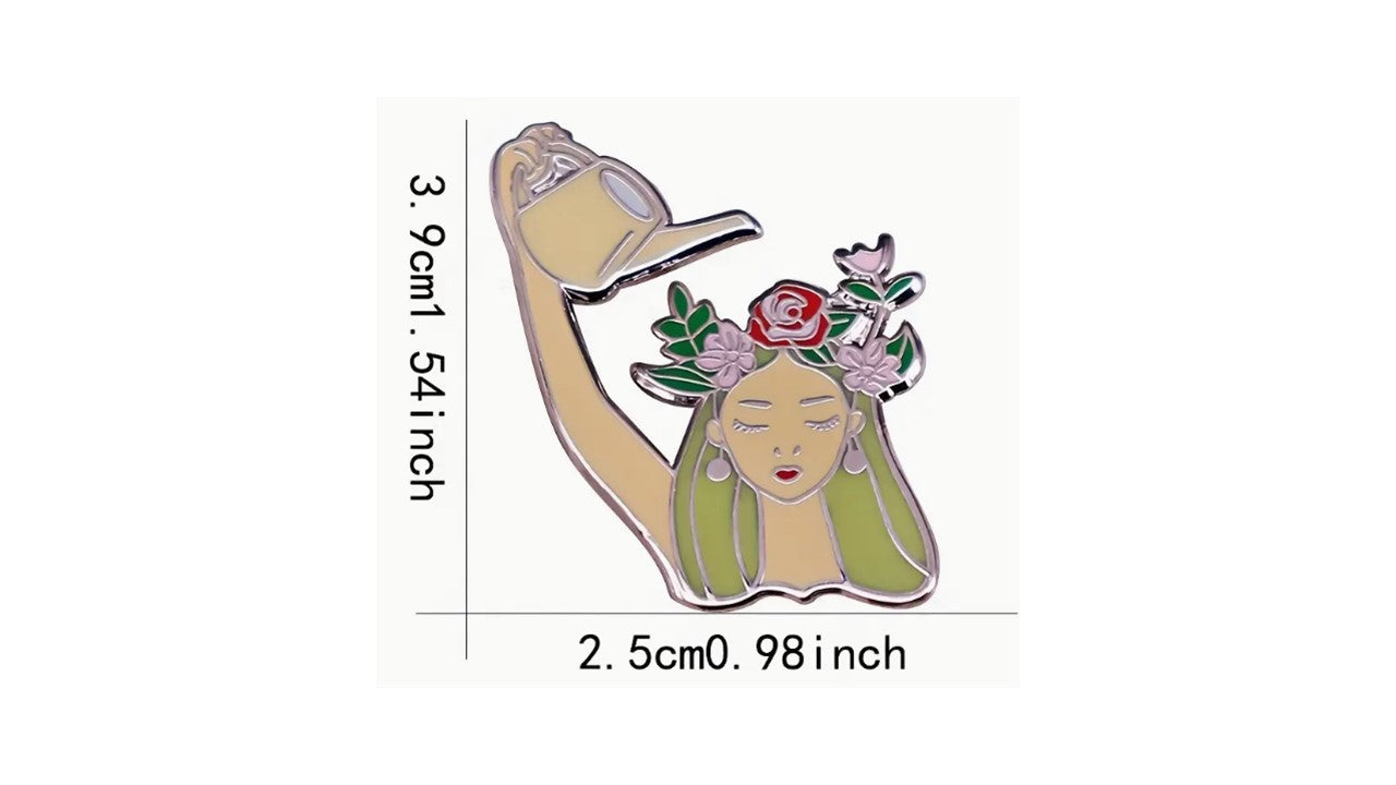 Flower Goddess Enamel Pin - Novelty•ish