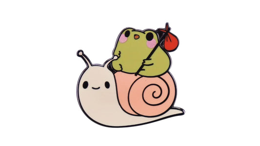 Frog and Snail Enamel Pin