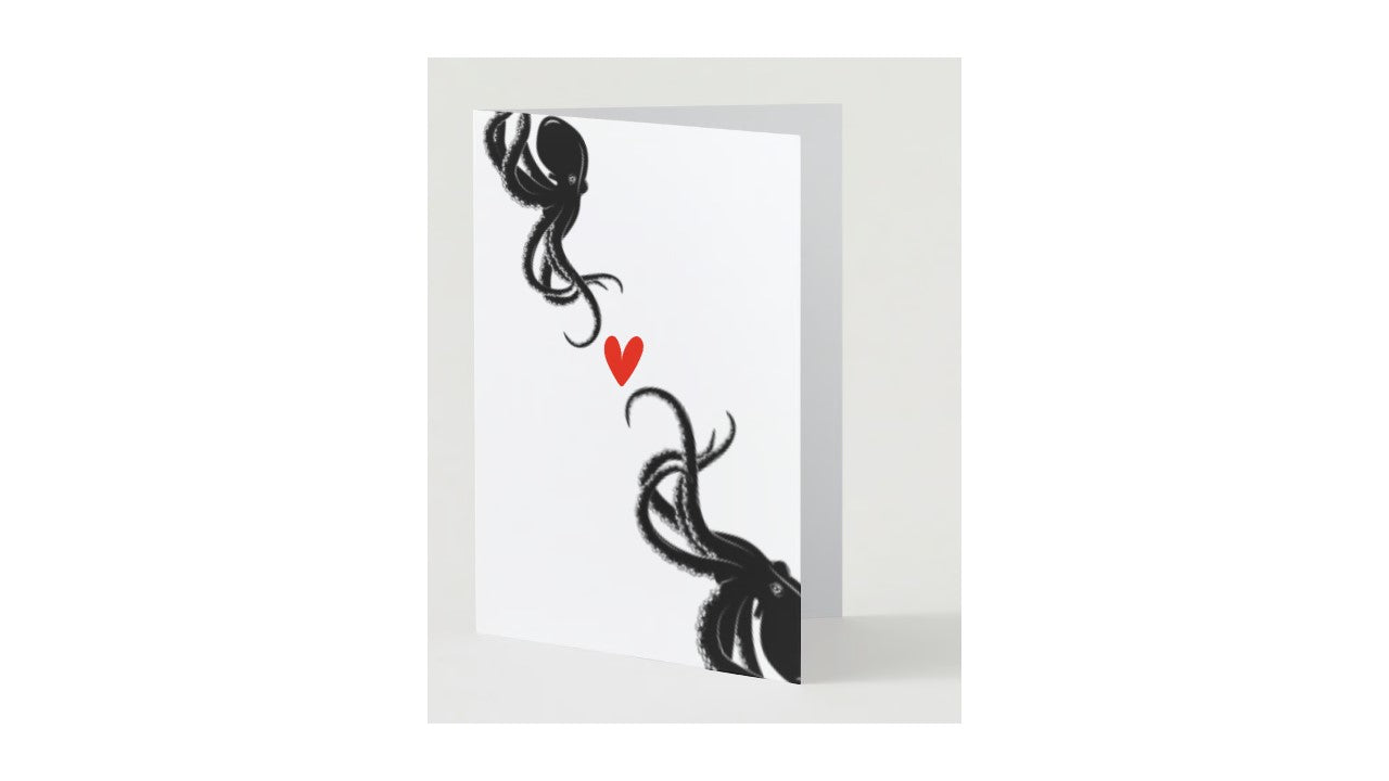 Octopus Heart Greeting Card