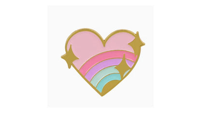 Pastel Rainbow Heart Enamel Pin – Cute & Whimsical | Novelty•ish