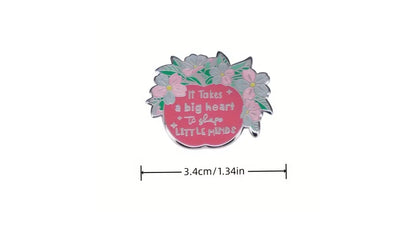 Big Heart Teacher Enamel Pin