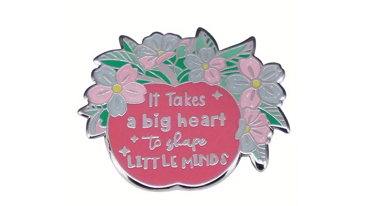 Big Heart Teacher Enamel Pin