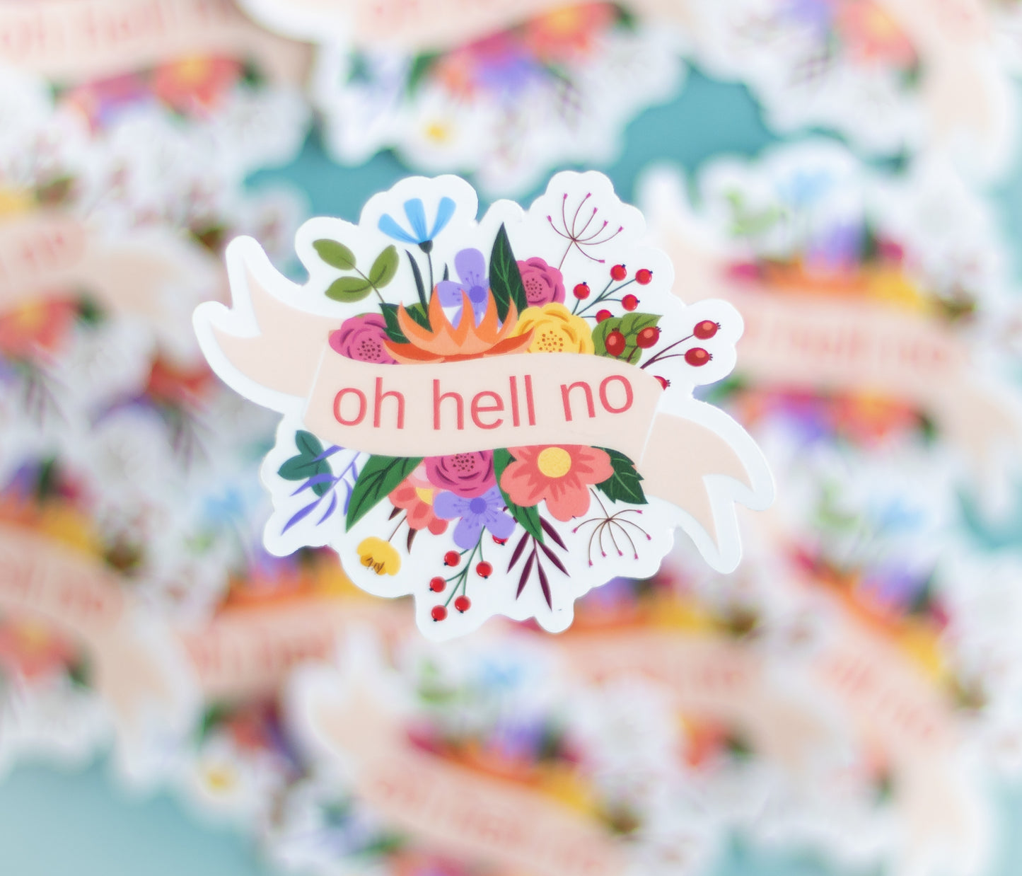 Oh Hell No Sticker - Novelty•ish