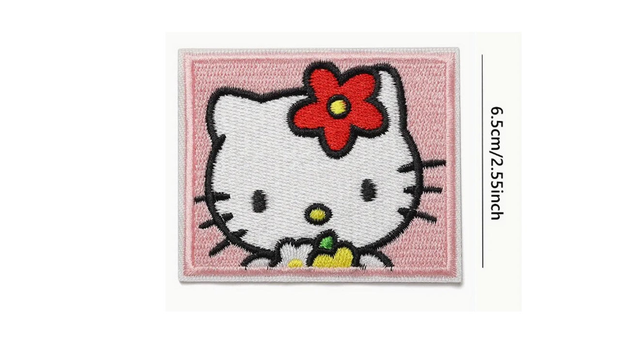 Pink Hello Kitty Iron On Patch