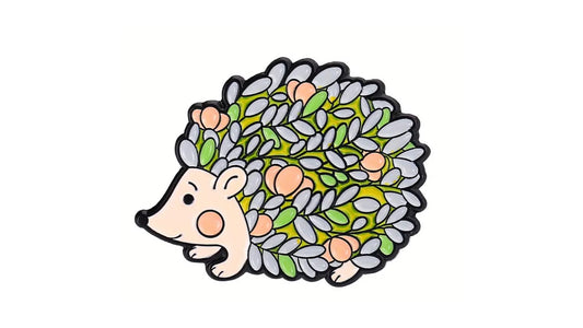 Floral Back Hedgie Enamel Pin - Novelty•ish