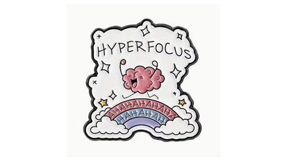 Hyperfocus Brain Enamel Pin - ADHD Awareness Lapel Pin