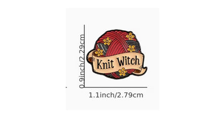 Knit Witch Enamel Pin | Witchy Accessories | Novelty•ish