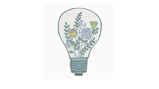 Floral Lightbulb Enamel Pin