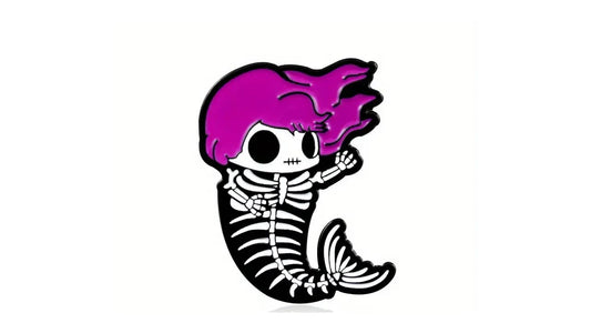 Skeletal Mermaid Enamel Pin - Novelty•ish