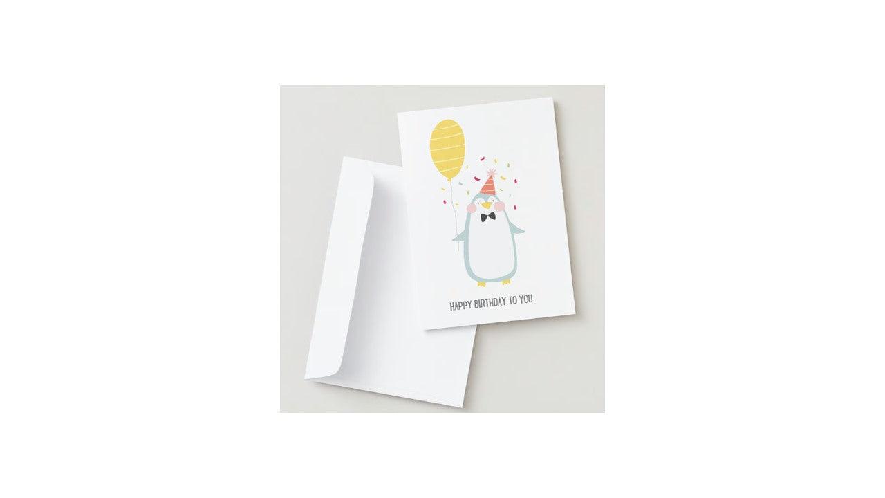 Cute Penguin Happy Birthday Card - Novelty•ish