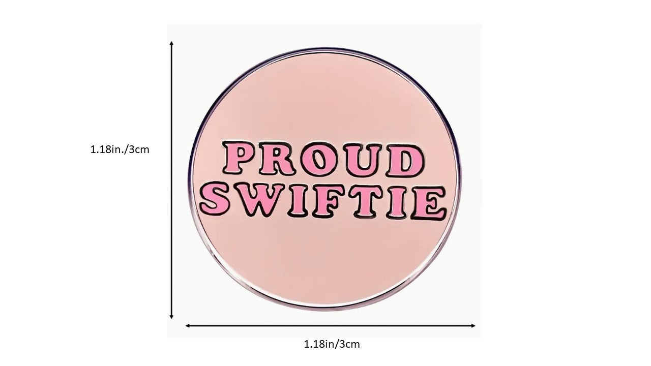 Proud Swiftie on Pink Enamel Pin - Novelty•ish