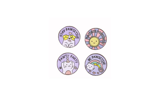 Pawsitive Puns Enamel Pins