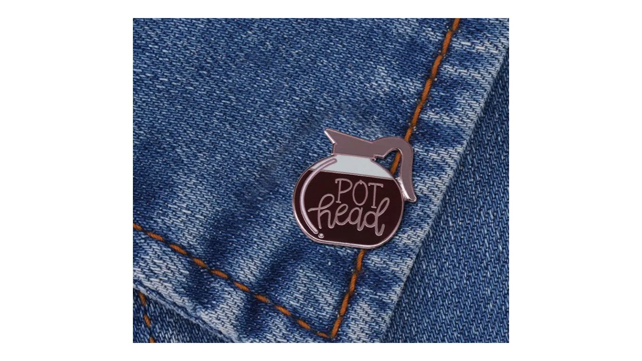 Pot Head Enamel Pin - Novelty•ish