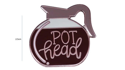 Pot Head Enamel Pin - Novelty•ish