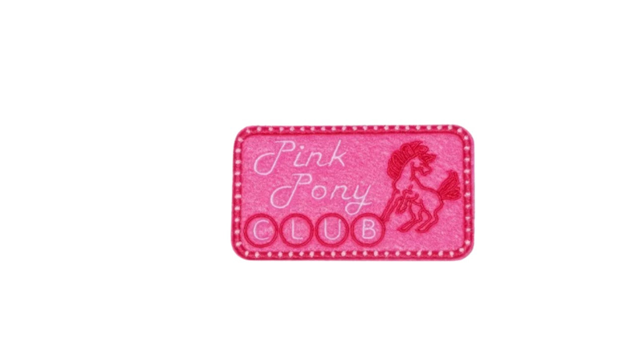 Pink Pony Club Iron-On Embroidered Patch