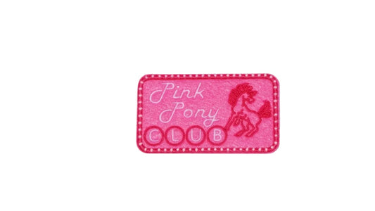 Pink Pony Club Iron-On Embroidered Patch