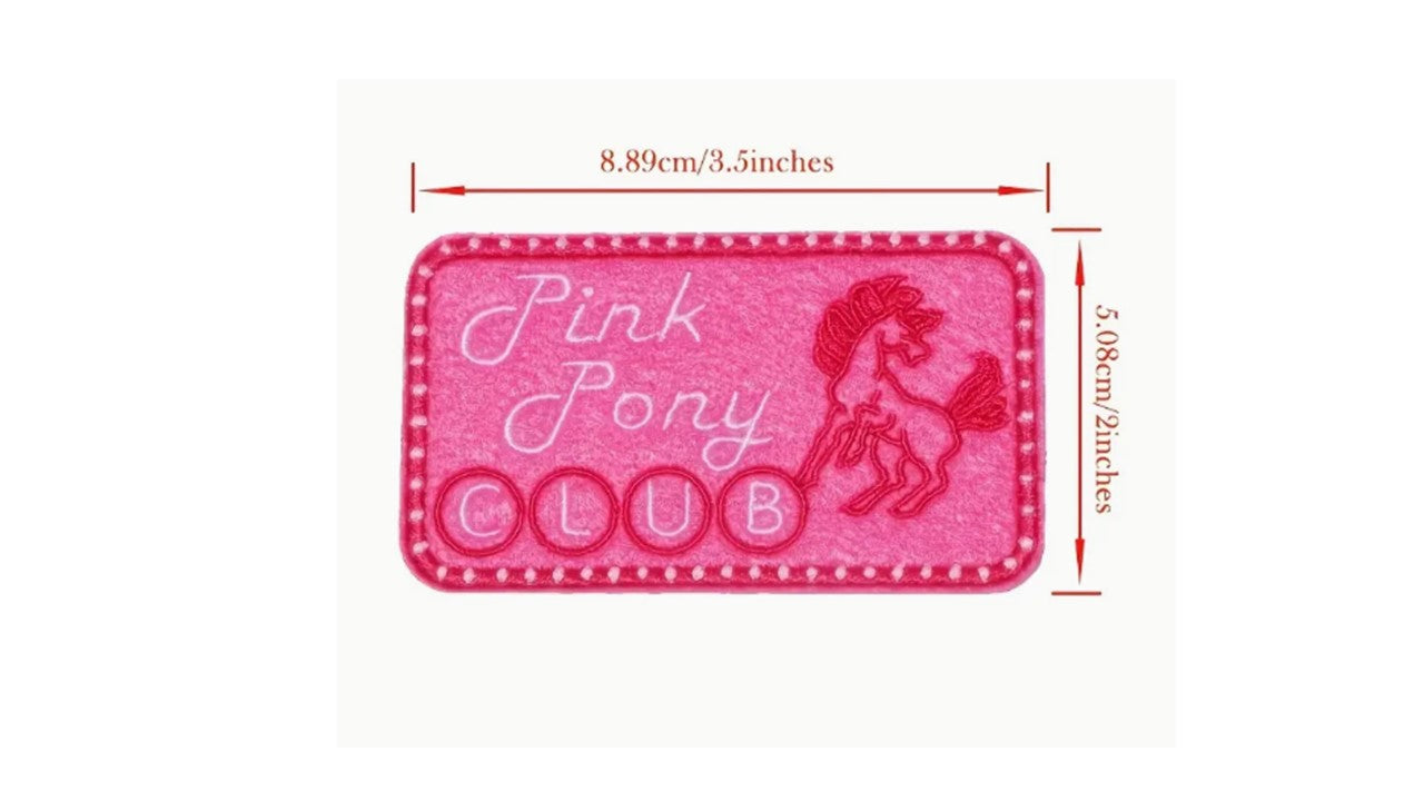 Pink Pony Club Iron-On Embroidered Patch