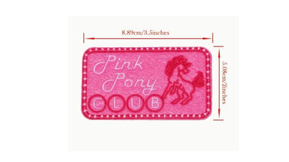 Pink Pony Club Iron-On Embroidered Patch