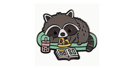 Raccoon Relaxation Enamel Pin