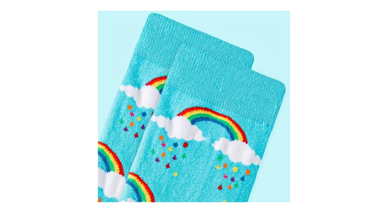 Bright Blue Rainbow Socks - Novelty•ish