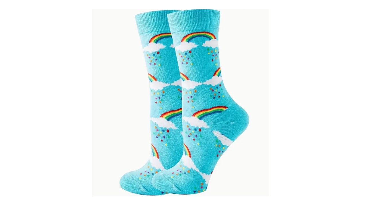 Bright Blue Rainbow Socks - Novelty•ish