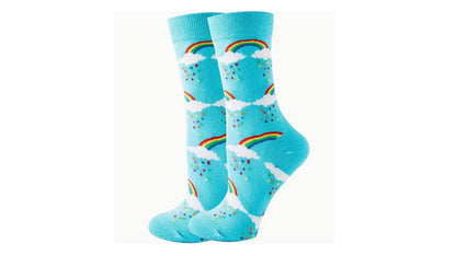 Bright Blue Rainbow Socks - Novelty•ish