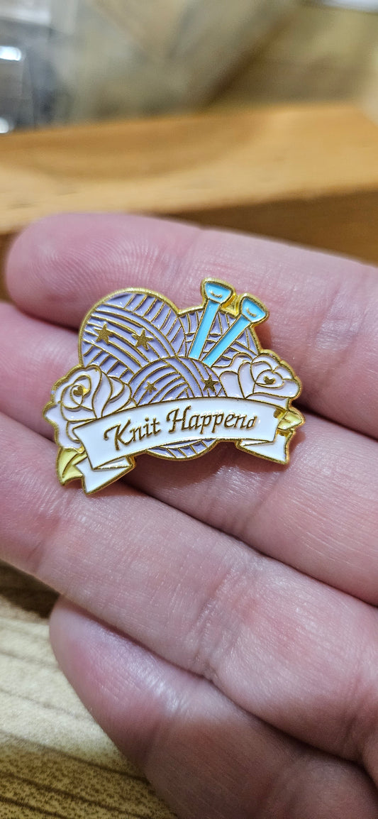 Knit Happens Enamel Pin