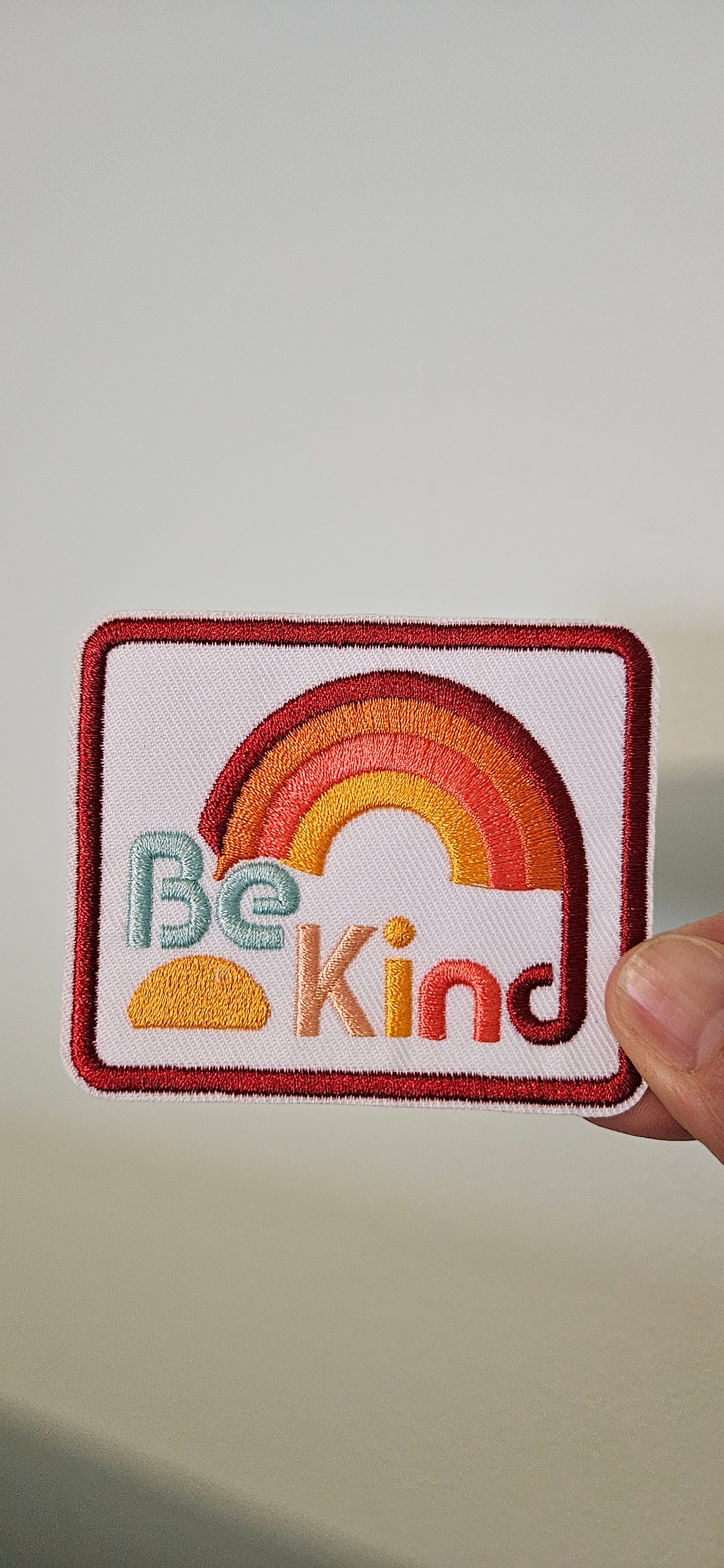 Be kind retro iron on patch